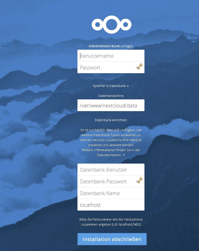 nextcloud Setup